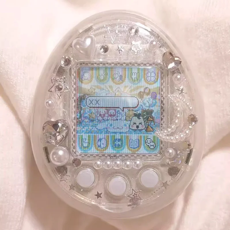 لوحة ألوان الحيوانات الأليفة الإلكترونية Tamagotchi 4u/4u + البلاستيك اللطيف الملون اللؤلؤ لصق آلة غطاء الملحقات هدية