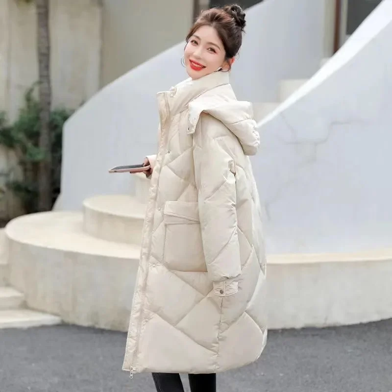 Medium To Long 2024 Winter New Loose slimming Warm And Fashionable Cotton Jacket For Women