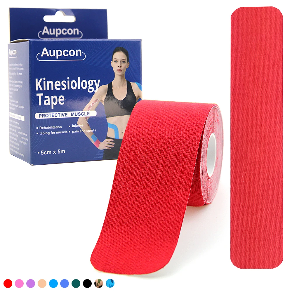 

5CMx5M Kinesiology Athletic Tape, Free Cut Breathable Waterproof Elastic Bandage Latex Free Fitness Gym Pain Relief 1 Rolls