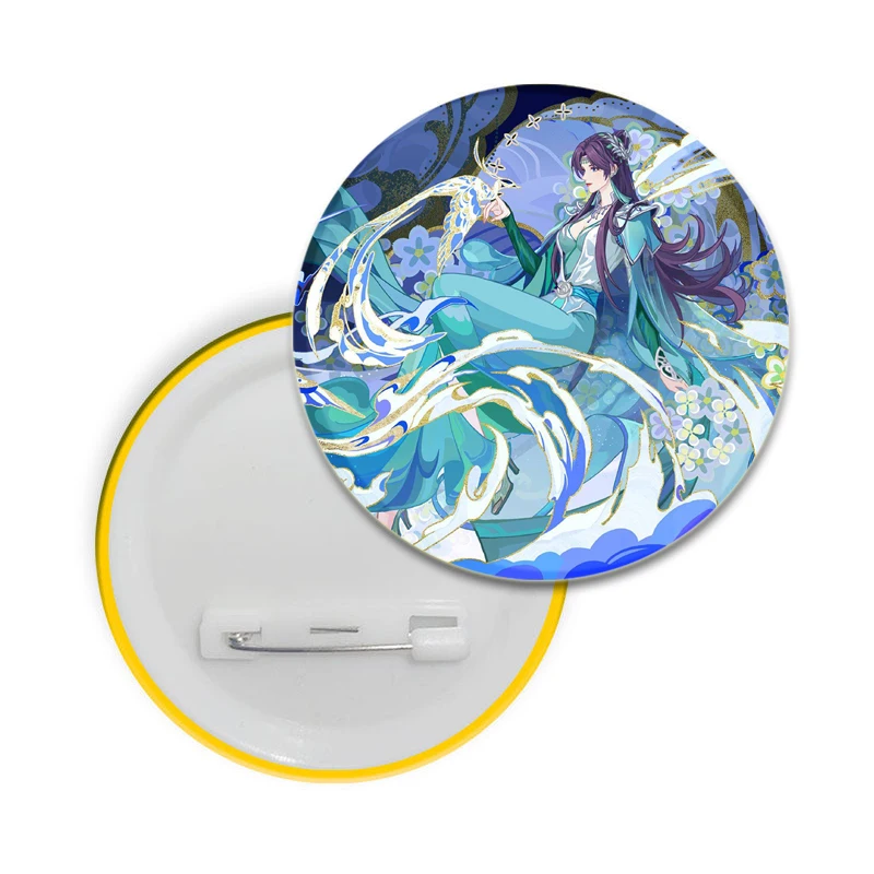 58/44/32MM DoupoCangqiong Nian Fan Chinese Anime Fights Break Sphere Tinplate Brooch Pins XiaoYiXian LinCai YaoChen YaFei Badge