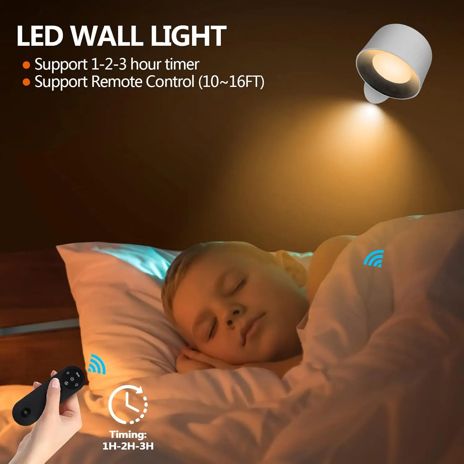 Led Wand Lampe Touch Control Fernbedienung 360-Drehbare USB Aufladen Drahtlose Tragbare Magnetische Nachtlicht Für Schlafzimmer Leselampe