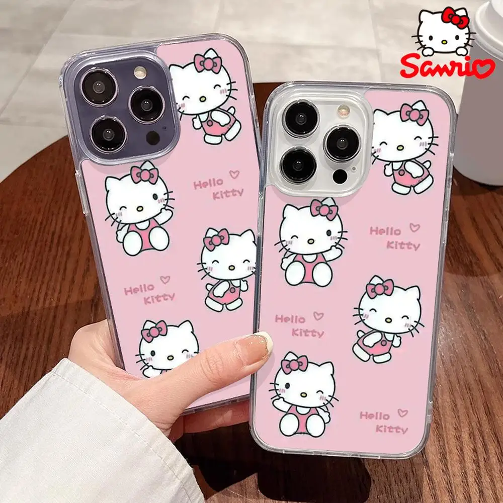 

Hello Kitty Iphone Case Fall Prevention Iphone 16/15/14/13/12/11 Woman Iphone 13 Case Sanrio Hellokitty Cute Accessory Toys