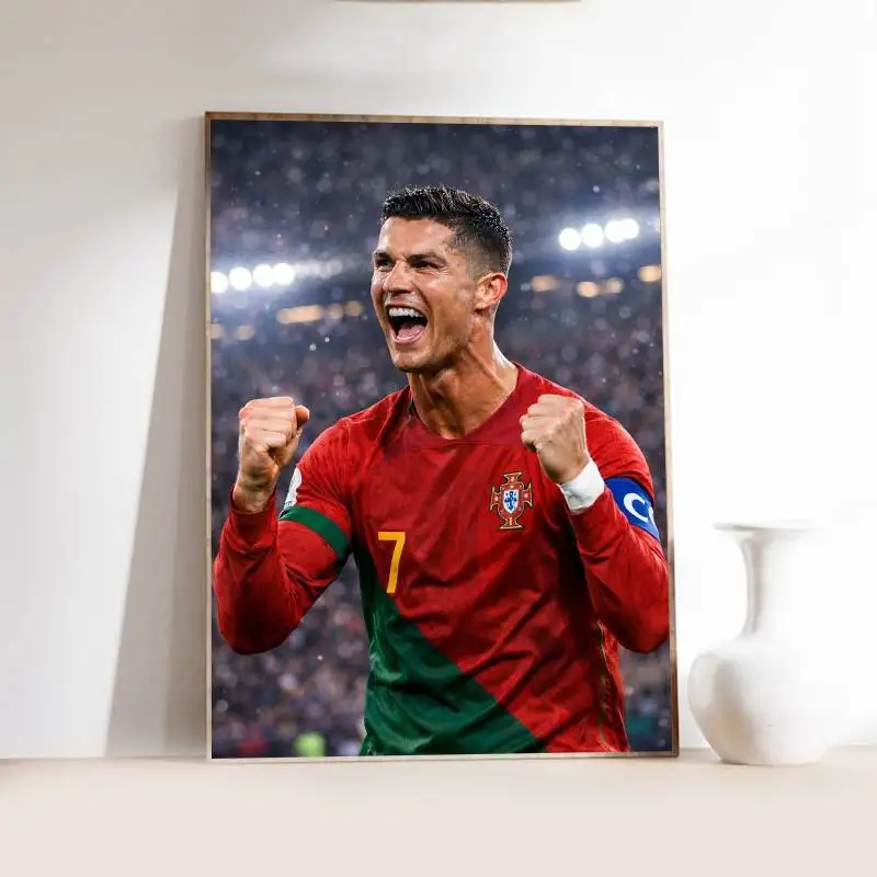 C-Cristiano R-Ronaldo Poster, selbstklebender Kunst-Aufkleber aus wasserfestem Papier, Wanddekoration für Kaffeehaus, Bar, Zimmer – Detail 4