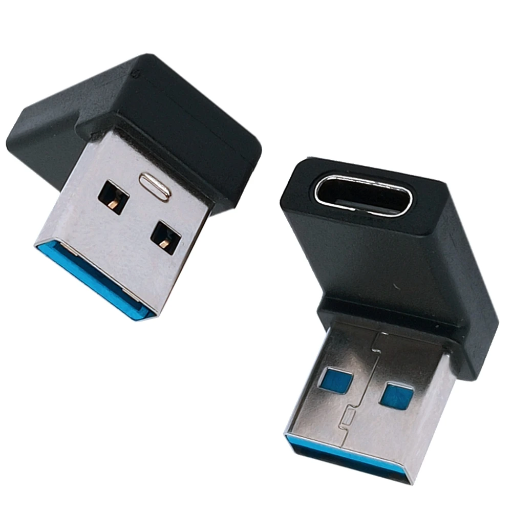 USB-C Typ C Weibliche 90 stopni do ładowania USB 3,0 A Stecker Daten Adapter do komputera stacjonarnego