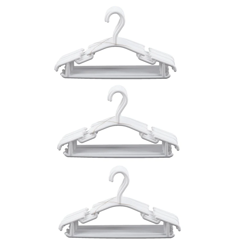 

WHITE - Pack Of 30 Pieces Hanger Non-Slip Hangers For Children's Clothes PP Hangers For Baby Or Child 27 X 15 Cm