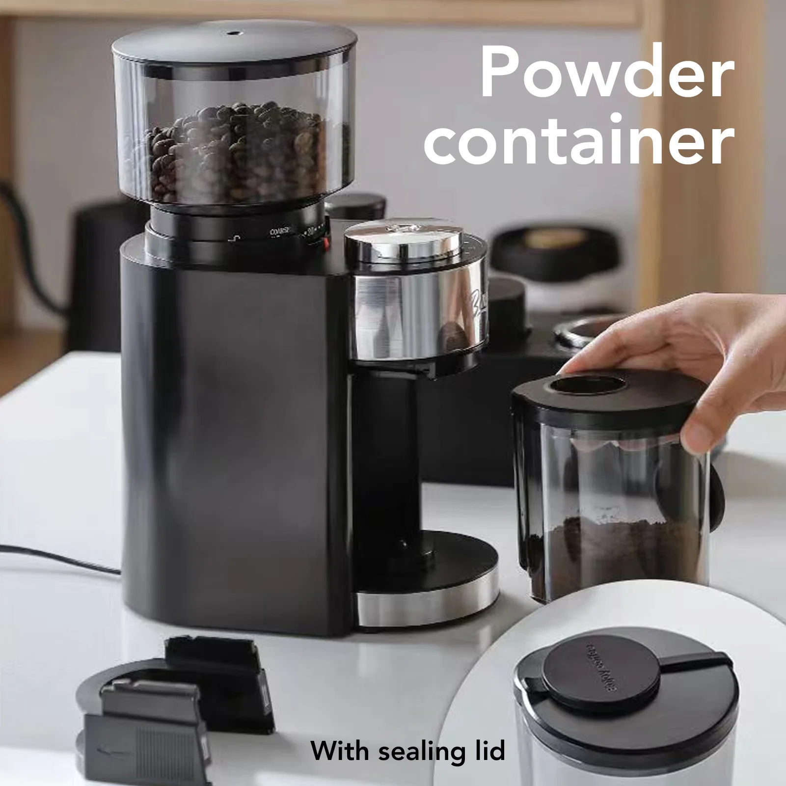 

Electric Burr Coffee Grinder Adjustable Burr Mill Conical Coffee Bean Grinding with 25 Grind Setting for Coffee Making