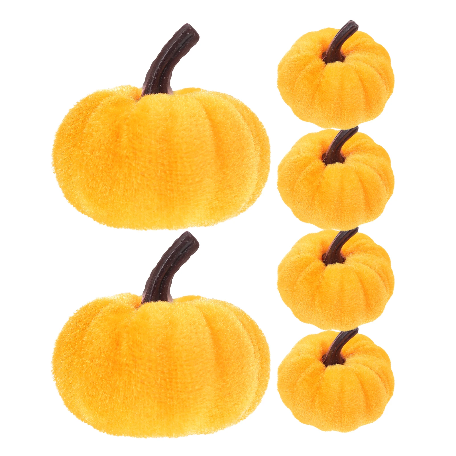 

6Pcs Small Faux Fabric Pumpkins Artificial Harvest Pumpkin Vase Filler Thanksgiving Table Centerpiece Farmhouse Decor