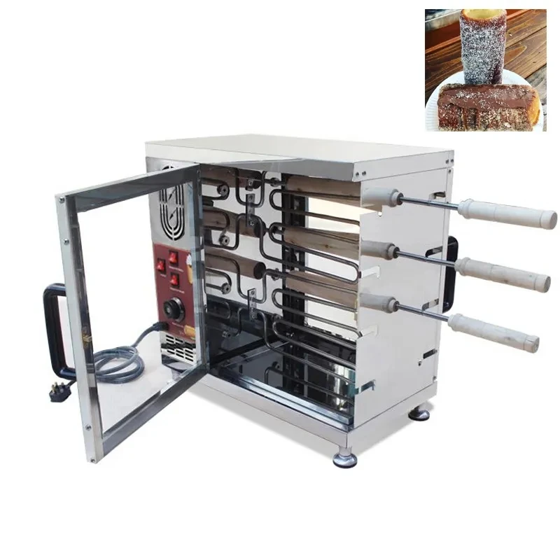 

Commercial Ice Cream Cone Chimney Cake Oven Electric Kurtos Kalacs Machine Chimney Bread Roll Baker Machine