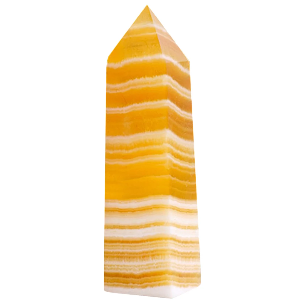 

Natural Crystal Column Pointed Stone Meditation Wand Home Desktop Crystal Craft Decor Meditation Stone