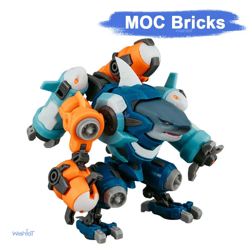 

Модель акулы Mako, набор строительных блоков, сборные модели Mecha, маленькие гранулы, игрушка «сделай сам», подарки