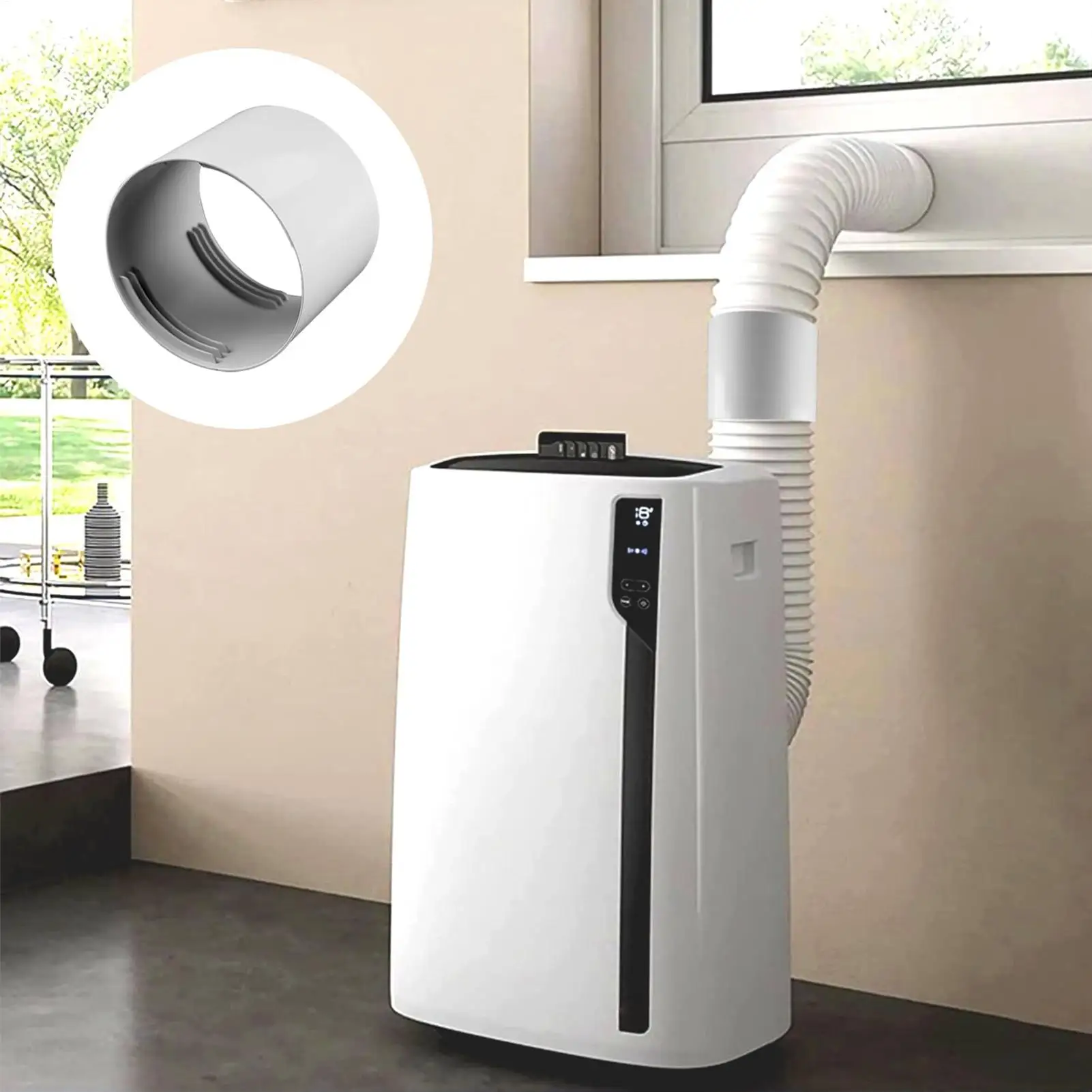 

Портативный адаптер для шланга переменного тока, разъем для порта кондиционера, вентиляционная вытяжная муфта, сменные аксессуары для портативного переменного тока дома