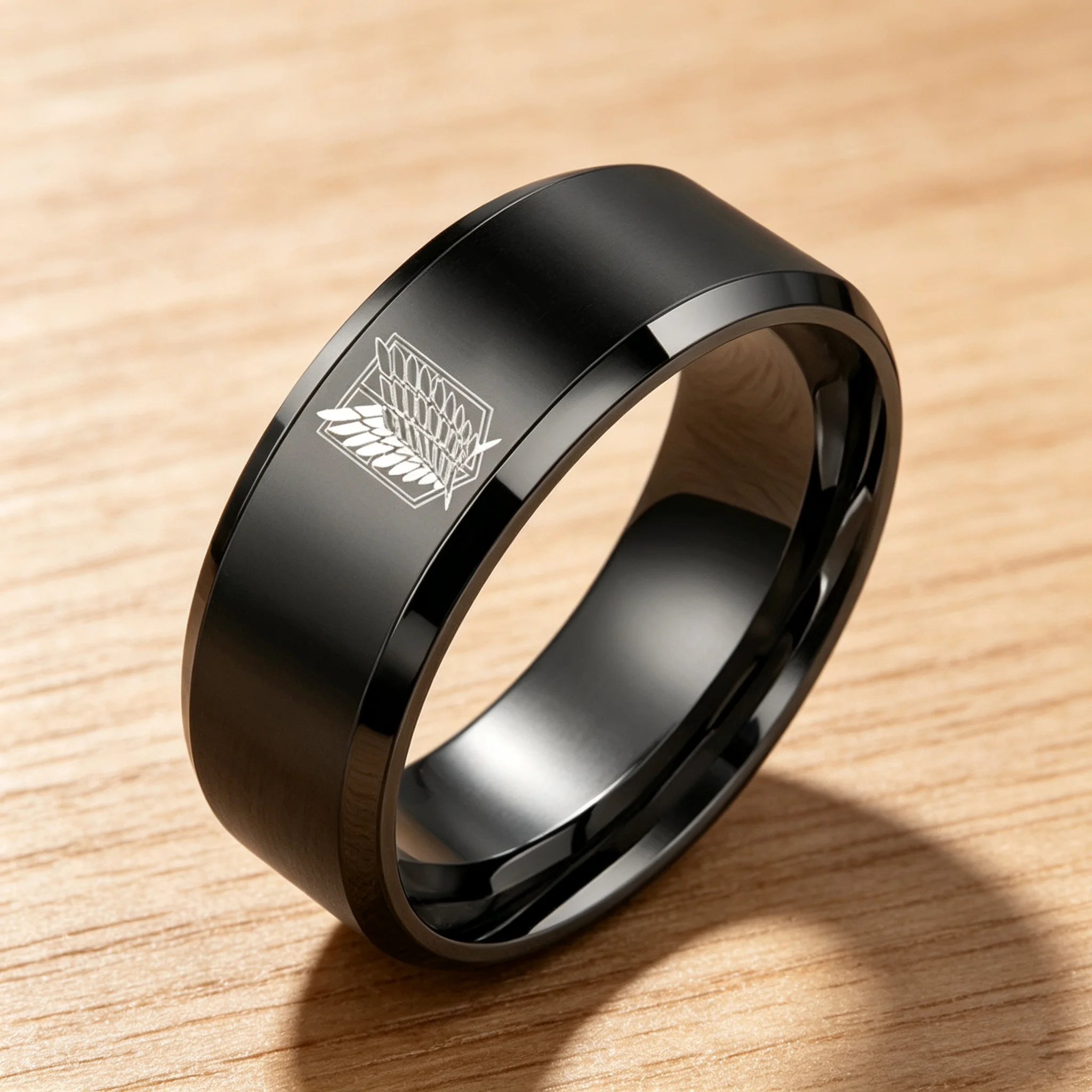 Initial Ring Custom - Anillo de acero inoxidable de ataque
