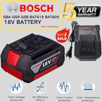 AL1820CV+BAT610G for Bosch professional 18V 4/5/6Ah Li-ion battery replacement with LED & for Bosch quick charger 14.4V-18V