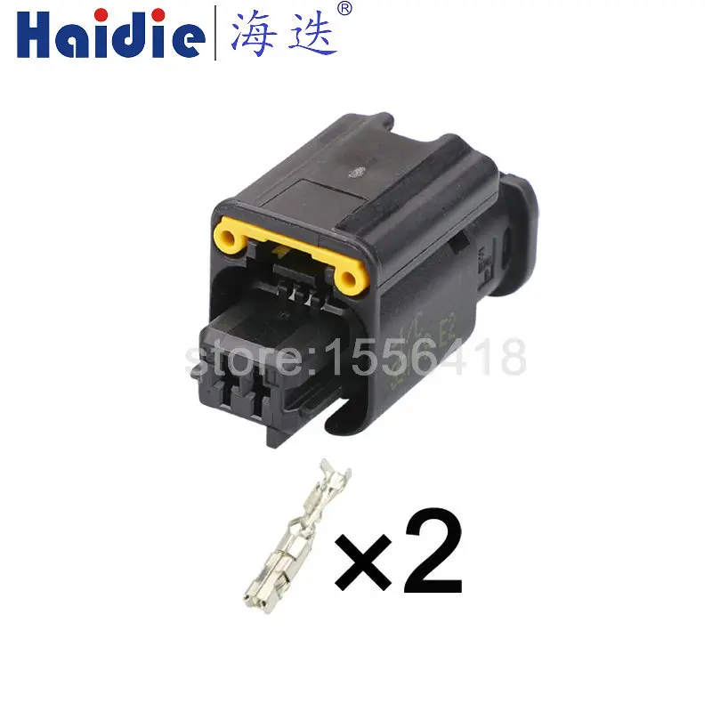 

1-100 sets 2 pin auto electric wiring harness plug cable waterproof plug connector Socket 1801176-1