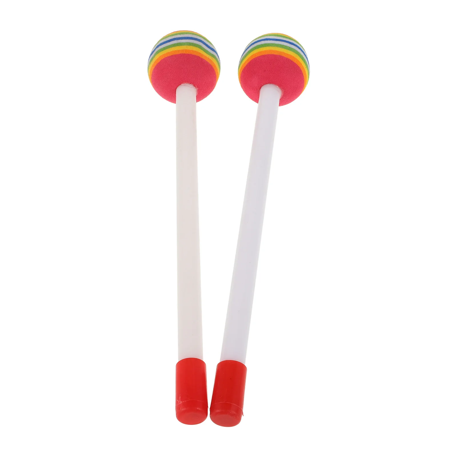 

2Pcs Marimba Mallets Colorful Lollipop Shaped Percussion Sticks Comfortable Grip Portable Plastic Mallet for Xylophone