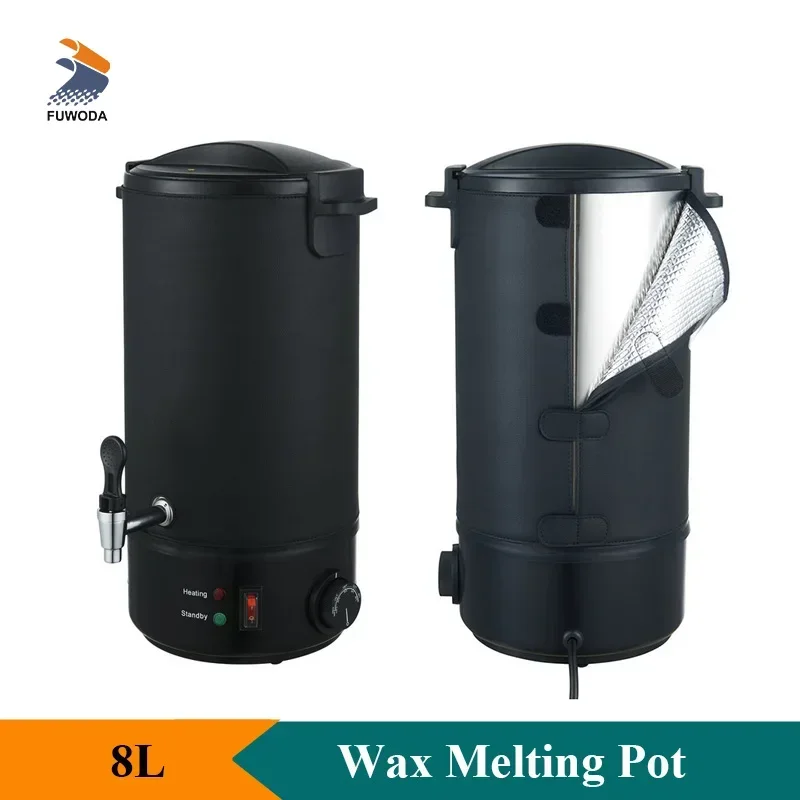 

8L Stainless Steel Wax Melter Electric Wax Melting Pot Fast Melting Candle Maker Home Use