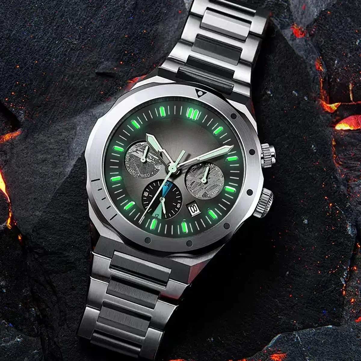 31 مللي متر قرص ساعة لساعة NH70 NH35 NH36 وجه ساعة أبيض/أخضر جيشي/وردي/أزرق/ذهبي/أسود/رمادي بطلب أخضر مضيء