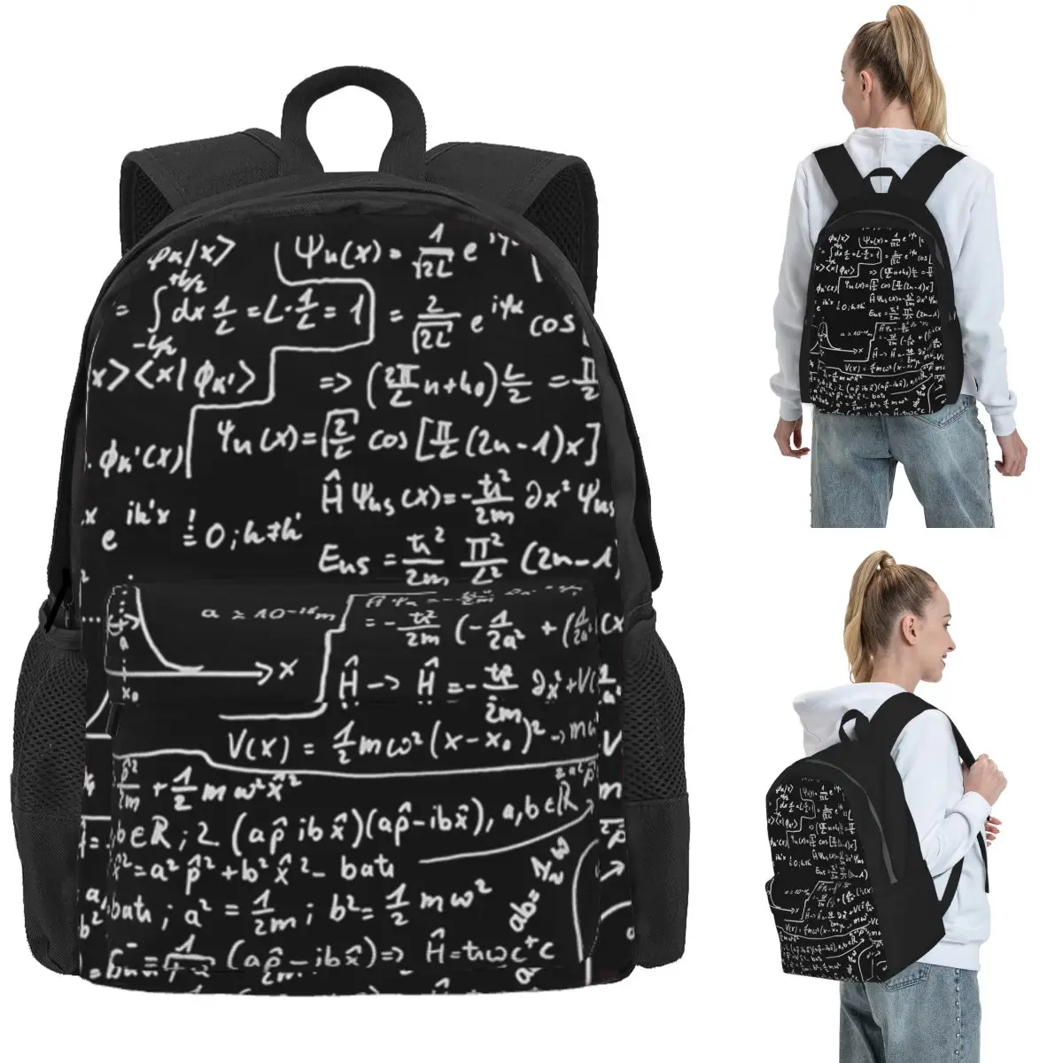 

Quantum Physics Formula Backpack Daypack Large Capacity Children BookBag School Bag Shoulder Bags for Men Women