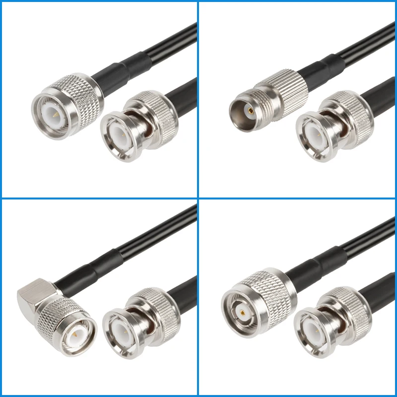 Cable Coaxial RG58 BNC macho a TNC macho hembra, conector Pigtail Coaxial, línea de cable TNC a TNC macho, 0,3 M-30M