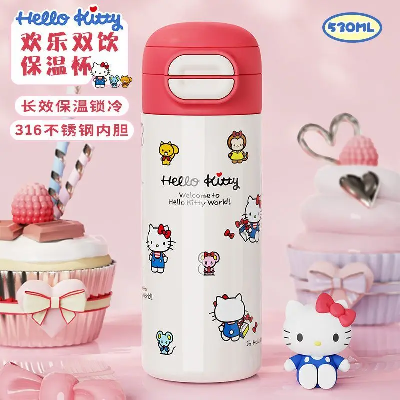 316Sus سانريو كوب عازل مرحبا كيتي سينامورول كورومي Kawaii مستقيم شرب كوب جودة عالية عالية المظهر فتاة هدية