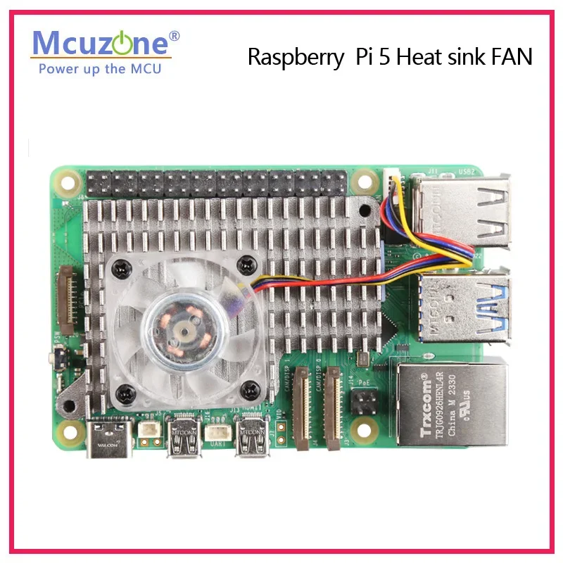 Materiale in lega di alluminio del ventilatore del dissipatore di calore Raspberry Pi 5 |