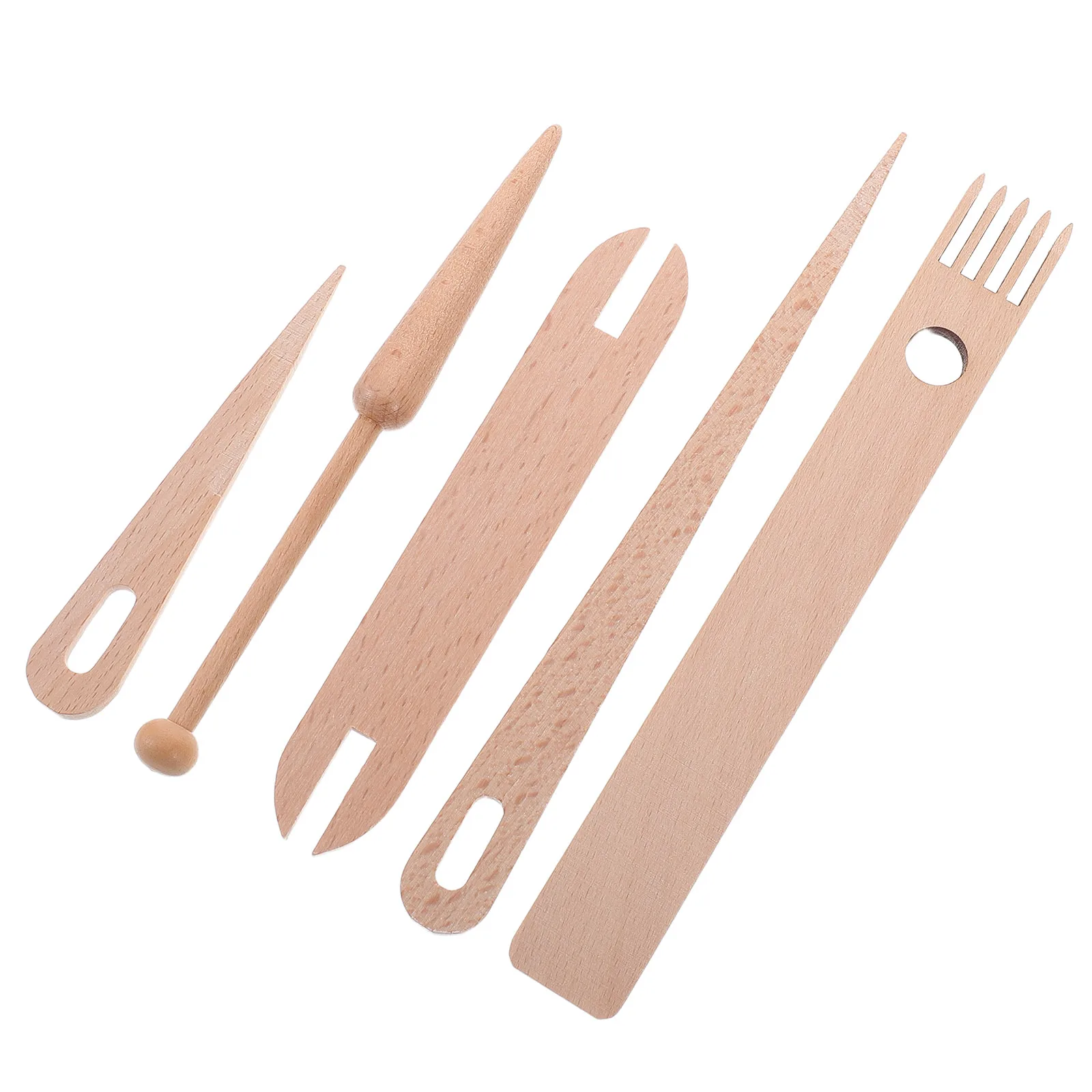 

Loom Accessories Set Hand Weaving Tools Blanket Making Kit Knitting Needle Crochet Needles Beige Small Looms Wooden Weaving Set