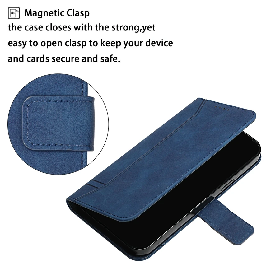 Flip Strap Wallet Leather Case For Samsung Galaxy A02S A03 A03S A10 A12 A13 A22 A23 A31 A32 A33 A50 A51 A52 A53 A70 A71 A72 A73