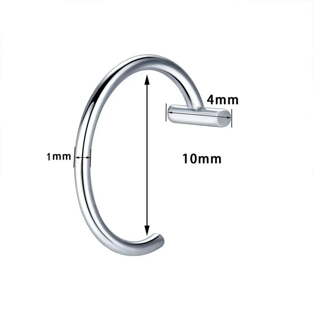 2pcs الفولاذ المقاوم للصدأ وهمية C كليب حلقة الشفاه للمرأة لابرت ثقب أقراط وهمية ثقب الأنف للمرأة مجوهرات الجسم غير ثقب