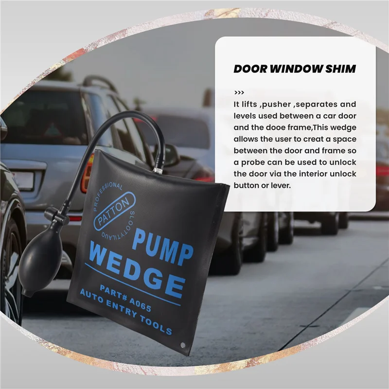 Car Air Pump Wedge Inflatable Hand Pump Car Door Window Shim Entry Open Tool Kit-X59A