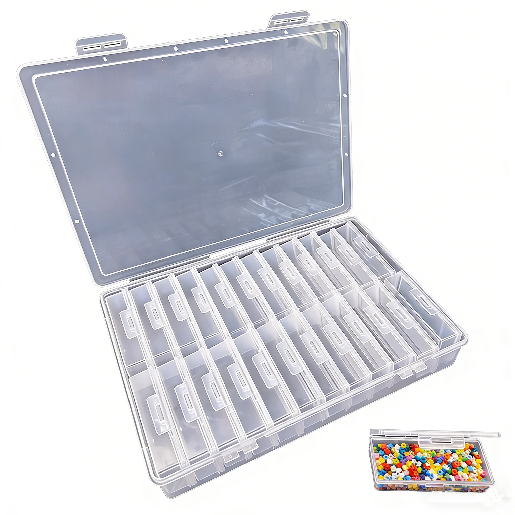 4/5/12/24 Grids Storage Box Set, Diamond Painting Accessories Storage Container, DIY Handicraft Tools Jewelry Bead Storage Box