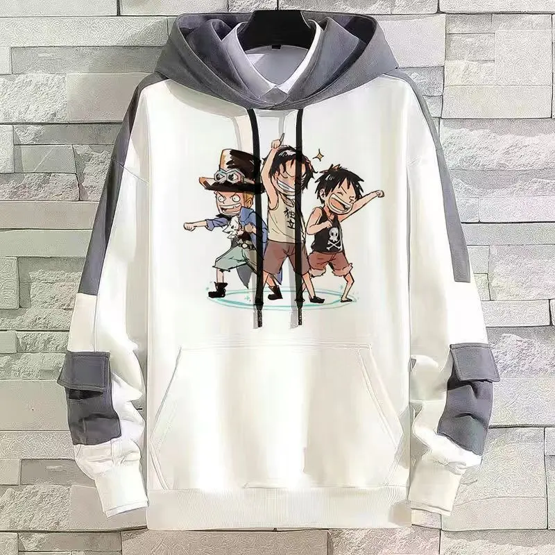 Anime ONE PIECE Nika Luffy Spring and Autumn Thin style Men's Women's Casual Fashion Hoody Sweatshirt Loose student jacket gifts