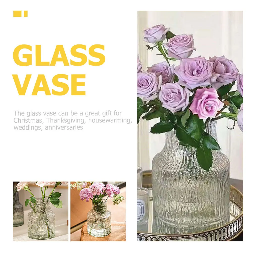 

Creative Glass Flower Vase Decorative Design for Home Office Fresh Dried Floral Arrangements Christmas Gift