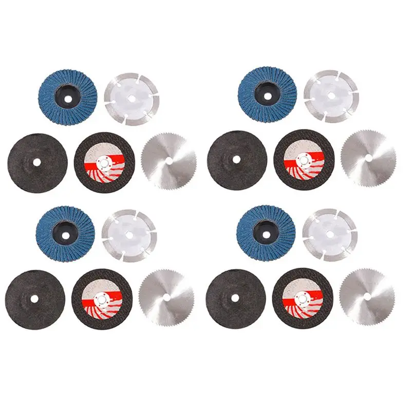 ab46-20-個-75-ミリメートル切断ディスク-10-ミリメートルボアアングルグラインダー用金属丸鋸刃フラットフラップ砥石サンディングパッドツール