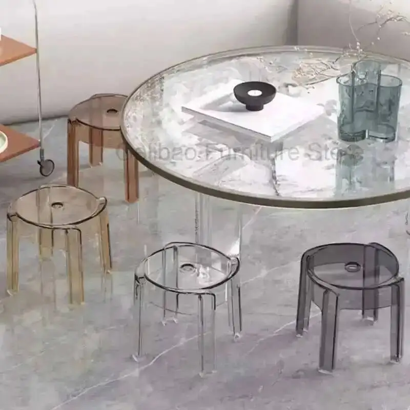 

Decorative CommodesApartment Foot Living Stool Dining Room Office Modern Rectangle Transparent Mueble Minimalist Furniture