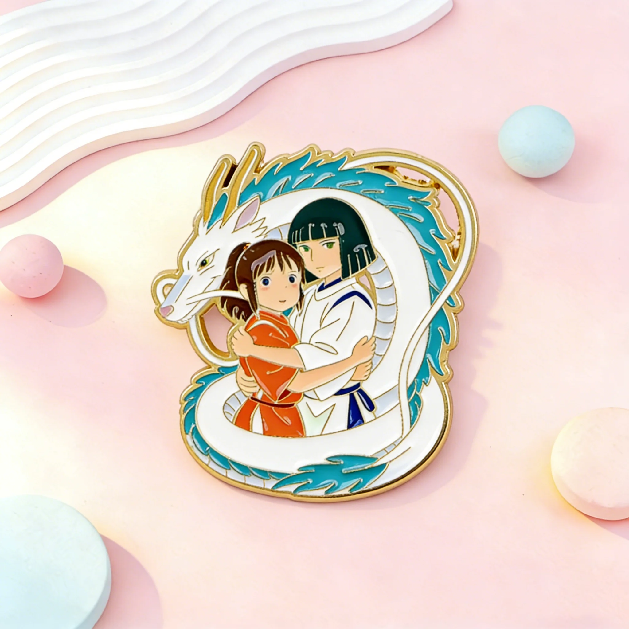 Cute Dragon Enamel Pins Cartoon Anime Brooches Badges for Backpacks Jackets Hats Retro Couple Gifts Cosplay Accessories