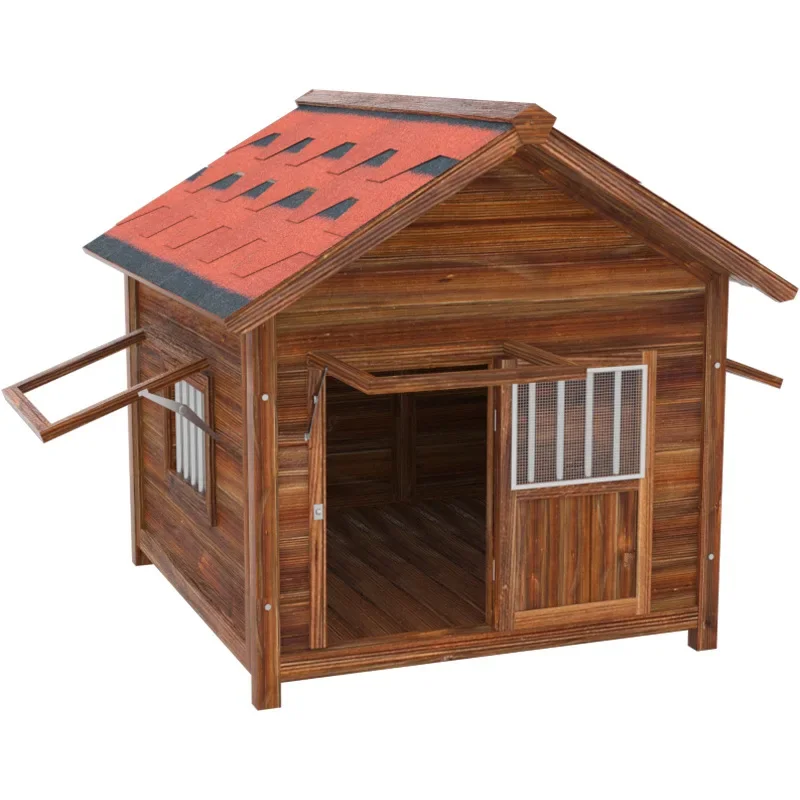 The world's best-selling solid wood outdoor sun and rain protection dog house