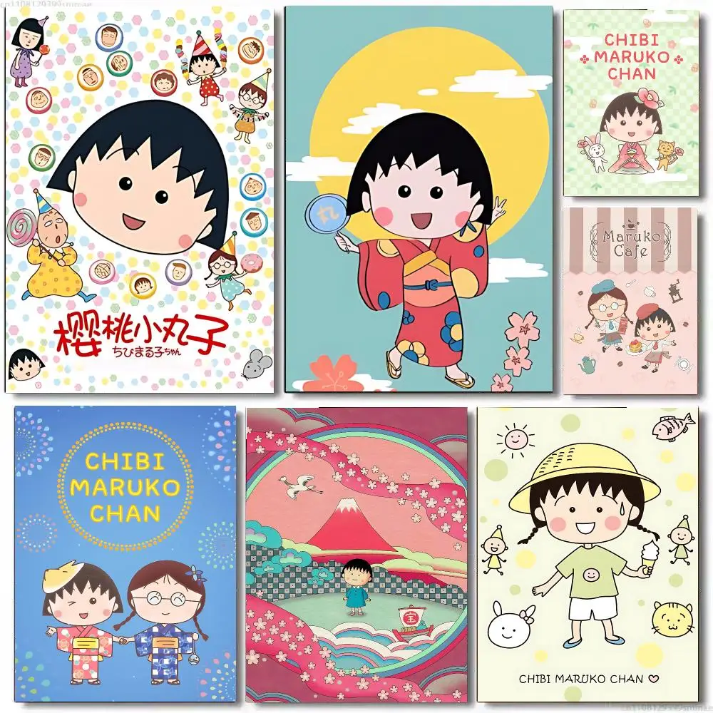anime Chibi Maruko chan Trendy Classic HD Self-Adhesive Waterproof Art Poster Room Decor, New Arrival On Sale