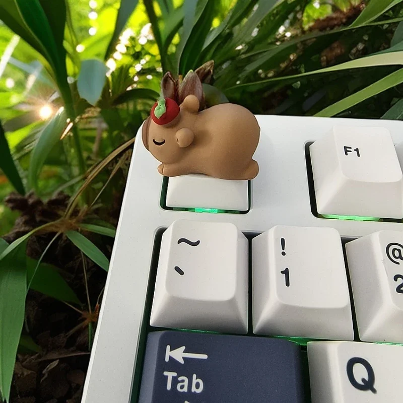 Attackfox personalizado capivara bonito keycap diy teclado decoração anime keycaps para teclado mecânico bonés pc gamer presentes do feriado
