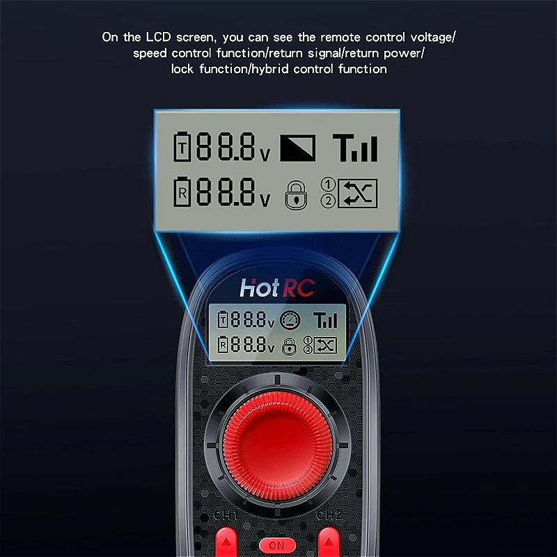 HOTRC DS-600 6CH 2.4 جيجا هرتز نظام الراديو الارسال تحكم عن بعد مع PWM 6 قناة استقبال ل RC قارب ناقل موجات الراديو