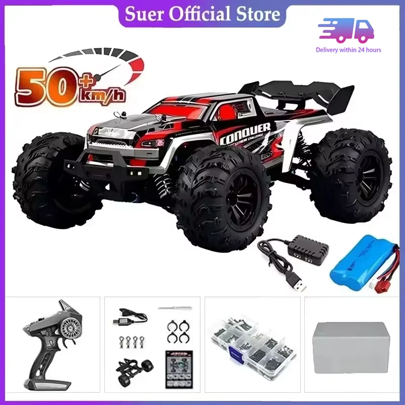 SCY Remote Control Remote Control 4WD, Children with LED Lights,Giant Drifting Truck,Toys Vs Wltoys 16102, 1:16, 50 Km/h, 144001