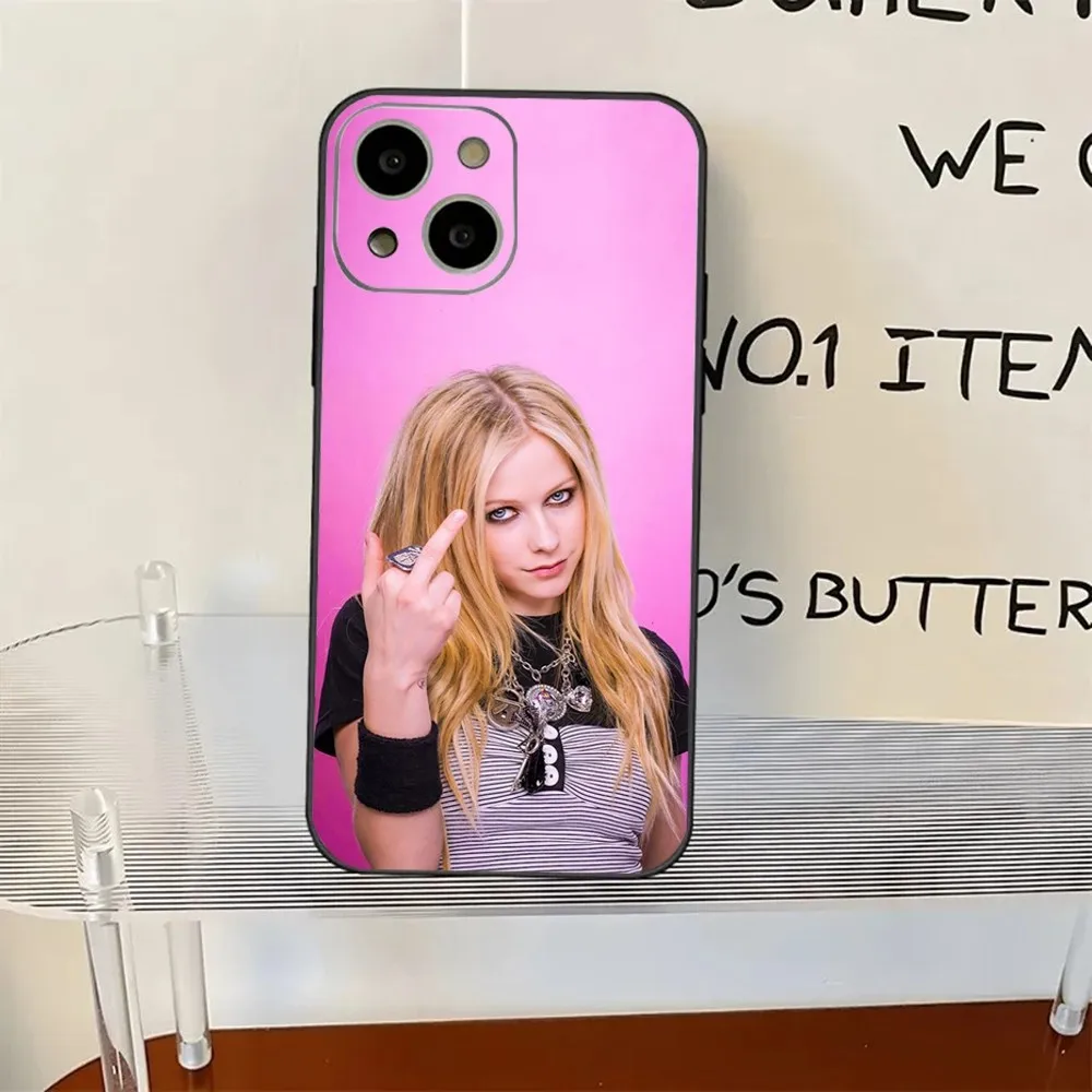 Singer Avril Lavigne Phone Case For iPhone 11,12,13,14,15,XS,XR,X,Mini,Pro,Max,Plus Shell