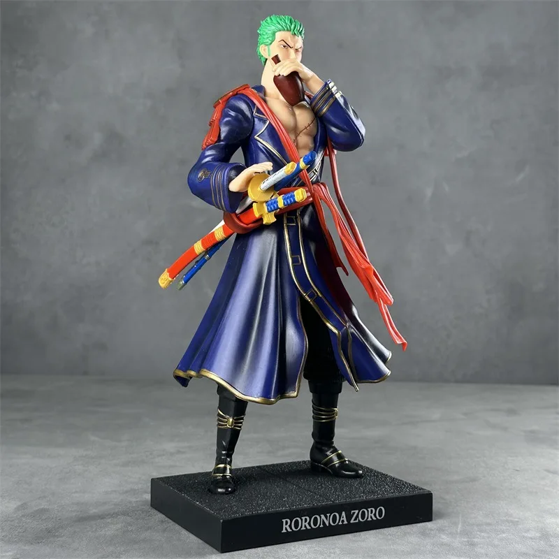 Figura de Ação Drinking Postura Guerreiro, Gk Glória Uniforme Militar, Estatueta Roronoa Zoro, One Piece Model, 29cm