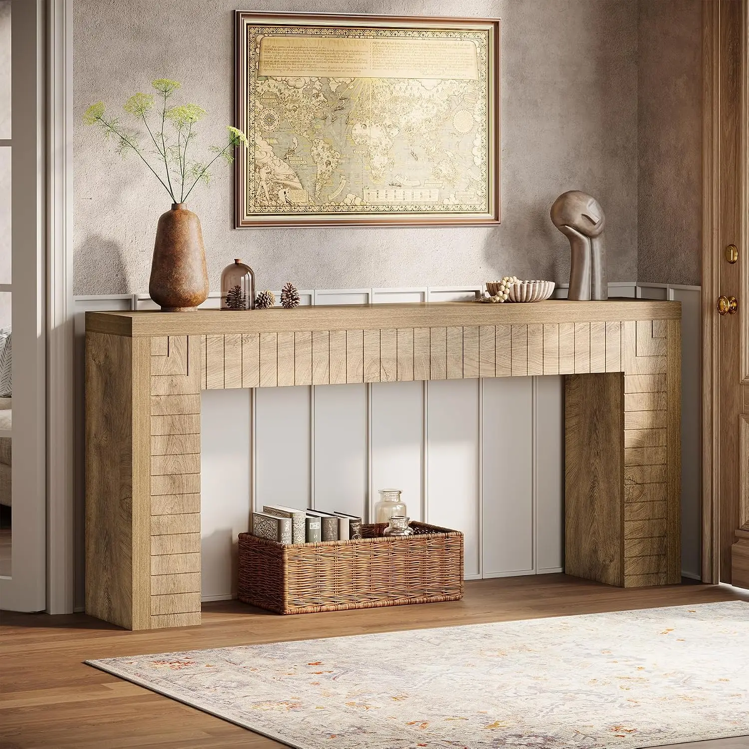 Extra Long Console Table for Entryway & Hallway, Narrow Sofa Table Behind Couch, 70.9 Inch for Foyer & Living Room, Customized