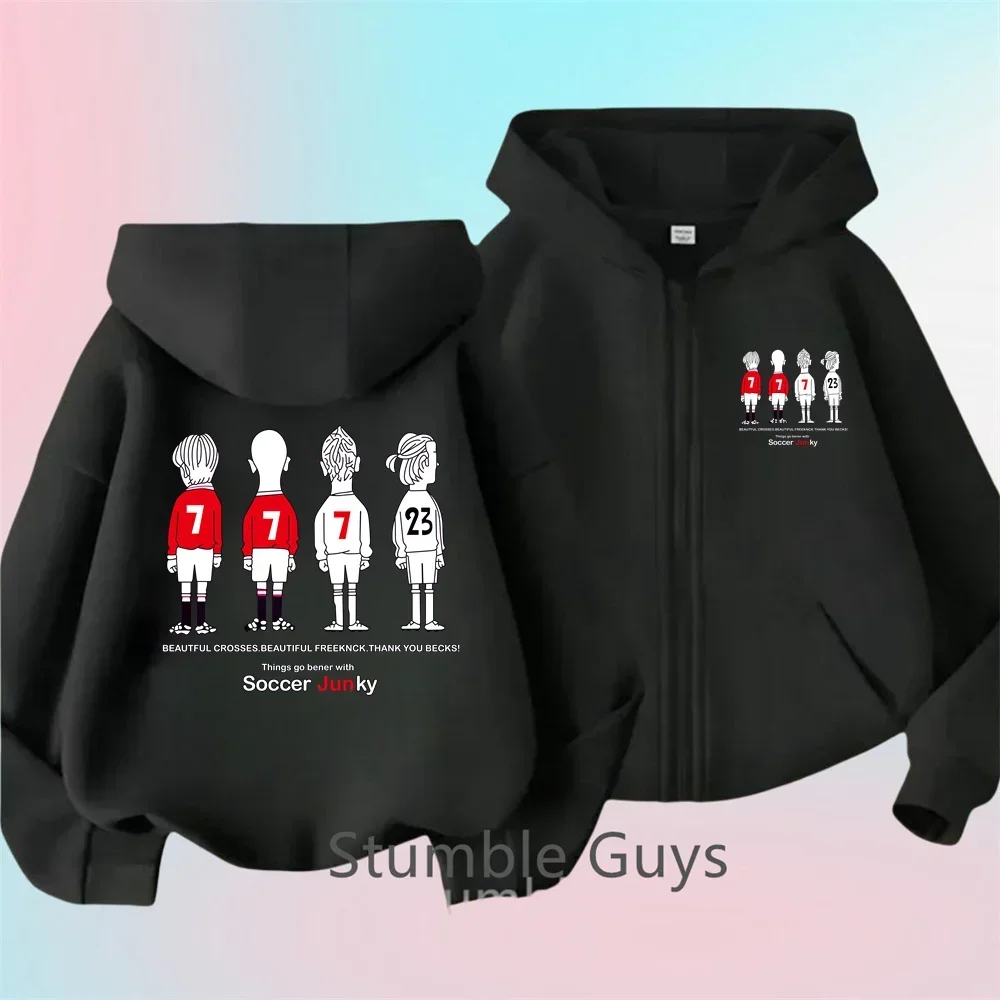

Cartoon Animation Basketball Boys Girls Printed Coat Casual Sports Children's Clothing Long Sleeve Coat Cool