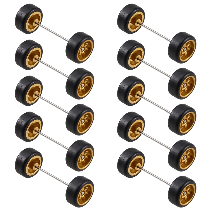 ABWE-Jantes de borracha e 5 pares de 11 mm de alta qualidade, configuração CE28 BBS LMR FUCHS para modelos de carros fundidos em 1:64