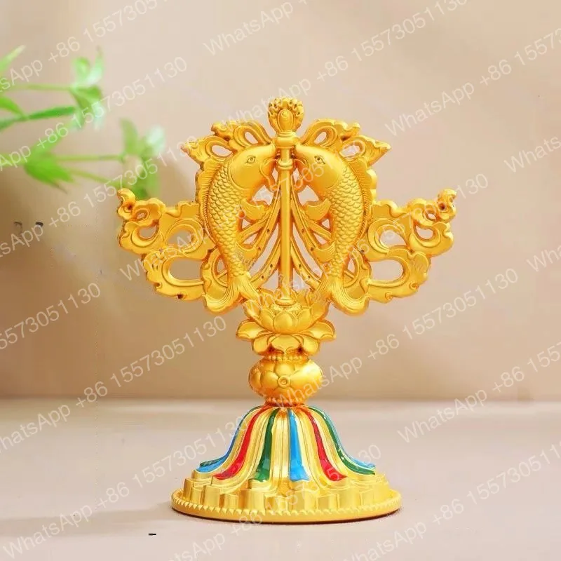 Tibetan Miniature Eight Treasures Auspicious ,Tantric Alloy Handicraft ,Buddhism Religious Item Desktop Altars Decorative ,1Set