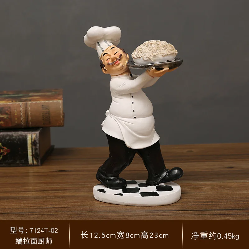 Chef Resin Statue Nordic Abstract Ornaments For Figurines Interior Sculpture Room Home Decor