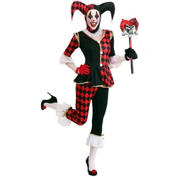 Carnival Halloween Lady Creepy Circus Clown Costume Souls Zombie Evil Jester Roleplay Cosplay Fancy Dress Party