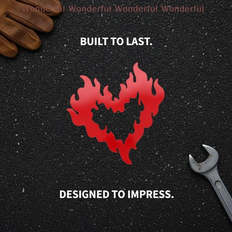 Flame Heart Car Stickers Waterproof No Bubble Removable Decals for Motorcycle Window Laptop Snowboard Home Wall Decor