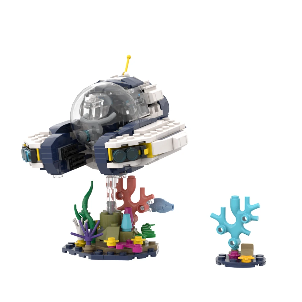 MOC moře můra subnautica hra stavba bloků mini subnautica stavba uzavřít děti modelka hraček narozeniny dar vánoce dosavadní